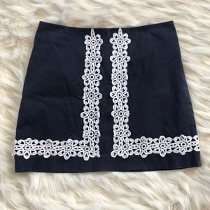 Lilly Pulitzer Skirt Eyelet Embroidery Size 10